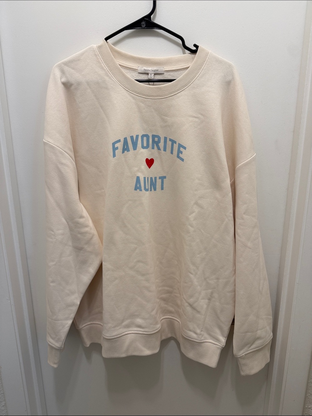 Favorite Daughter “Aunt” Heart Logo Sweatshirt NWT